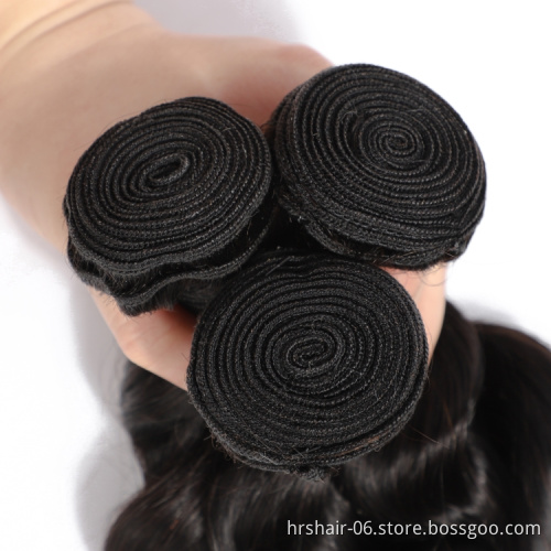 10A grade deep loose wave human hair weave bundles and closure cuticle aligned virgin hair dropshipping to Global for customers